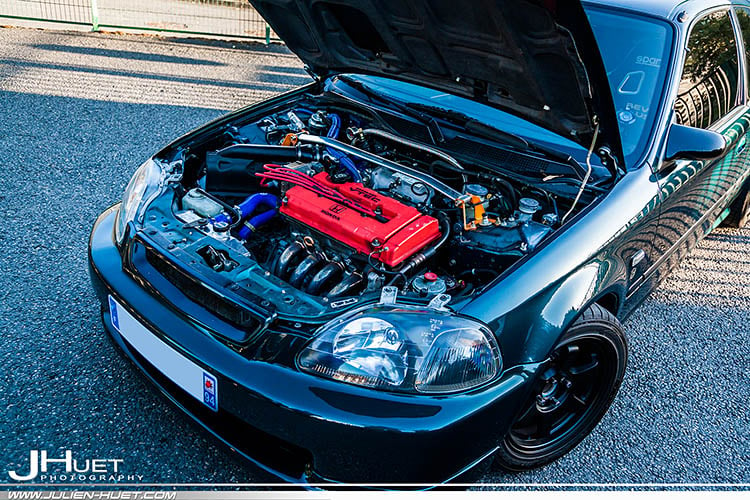 civic ek4 b18c6 engine bay