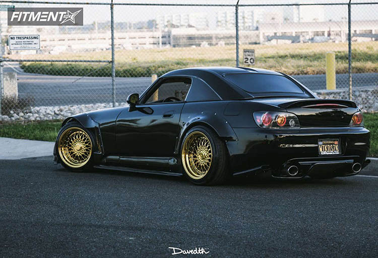 black s2000 honda lowering springs esm 002r gold poke skunk2