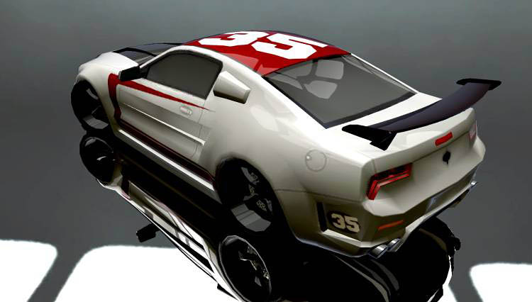 car 86 ford mustang widebody race car