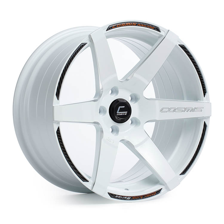 cosmis racing s1 white milled spokes 18x10 5 5mm 5x114 3