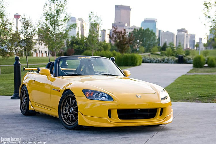 yellow honda s2000