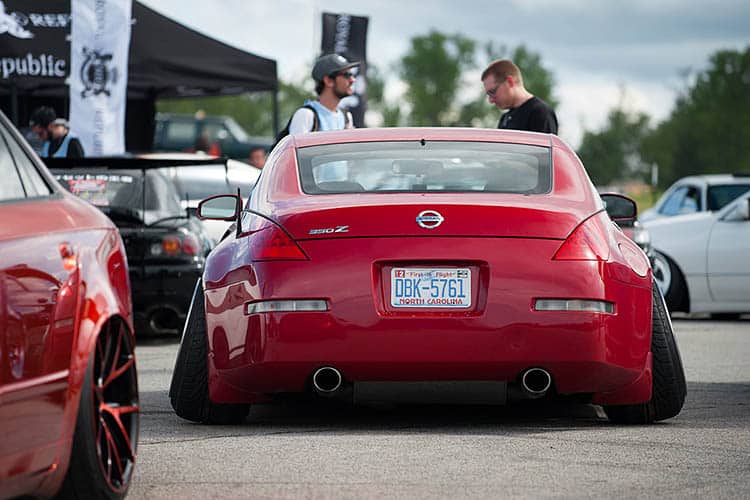 red rear stance camber nissan