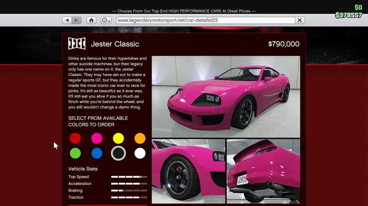 jester classic supra in gta 5