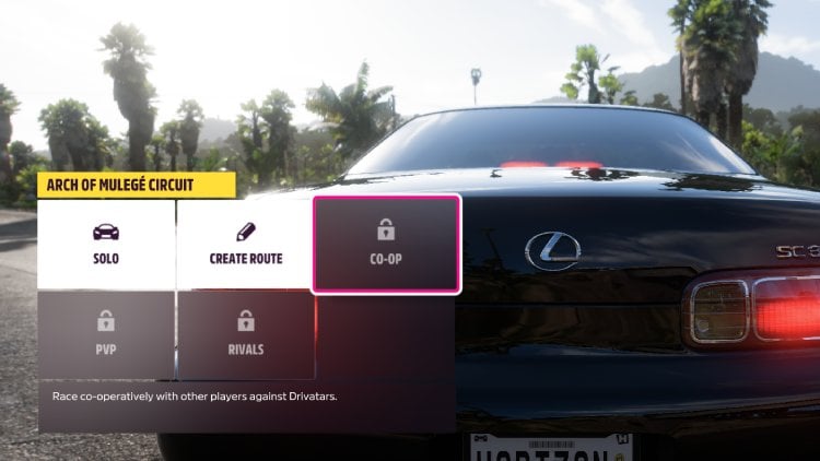 co op menu forza horizon 5 split screen