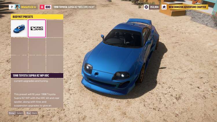 toyota supra forza horizon 5 widebody cars