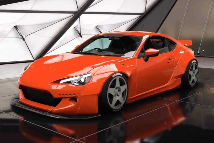 toyota gt86 rocket bunny forza horizon 5 widebody cars