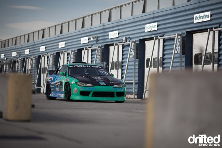 nissan silvia s15 at racetrack garages