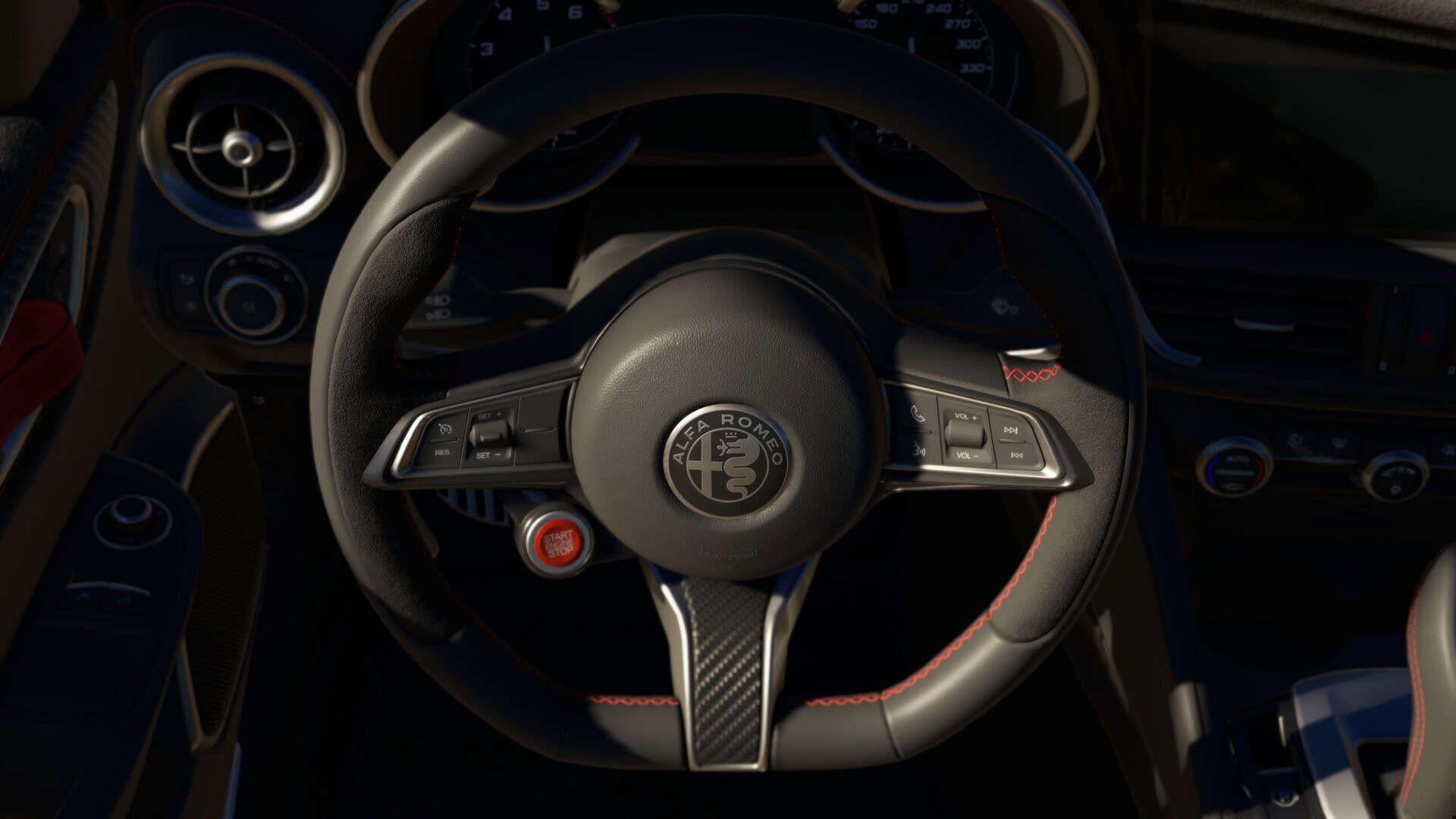 Assetto Corsa EVO PS5 Release Date - Image alfa romeo guilia steering wheel close up detail assetto corsa evo ps5