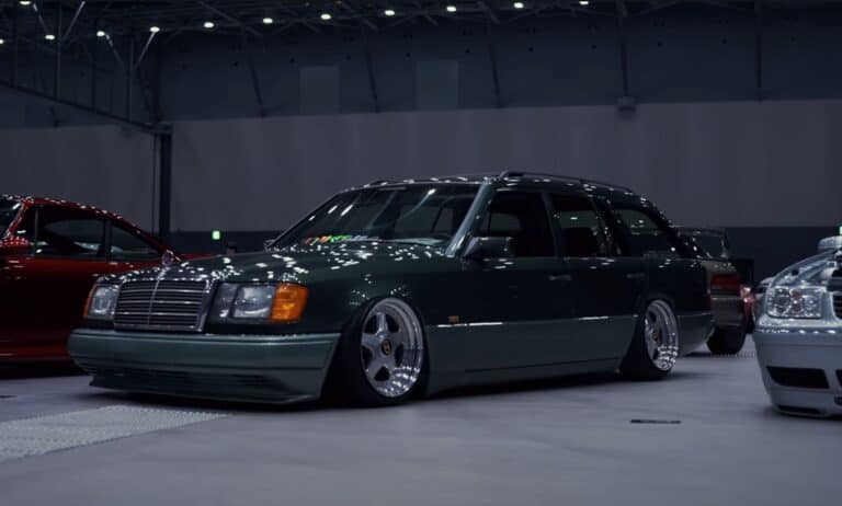 mercedes w124 stance wekfest japan