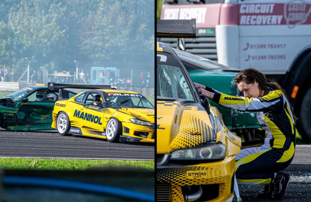 Becky Evans' S15 Destroyed In High-Speed Entry Crash With A Stationary Car - Image 8