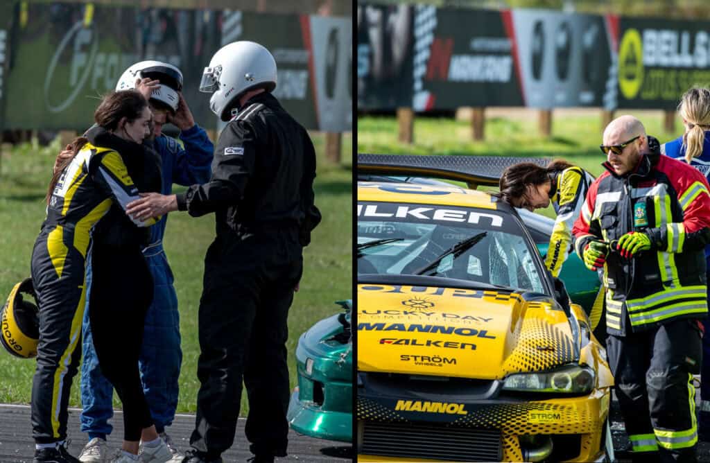 Becky Evans' S15 Destroyed In High-Speed Entry Crash With A Stationary Car - Image 11
