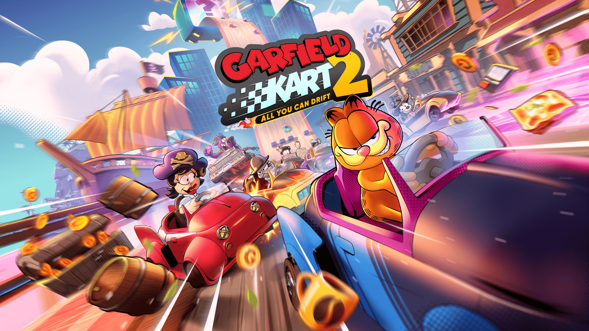 Lasagna Meets Opposite Lock - 'Garfield Kart 2: All You Can Drift